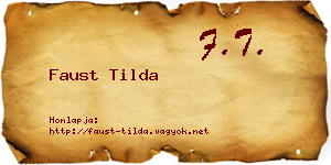 Faust Tilda névjegykártya